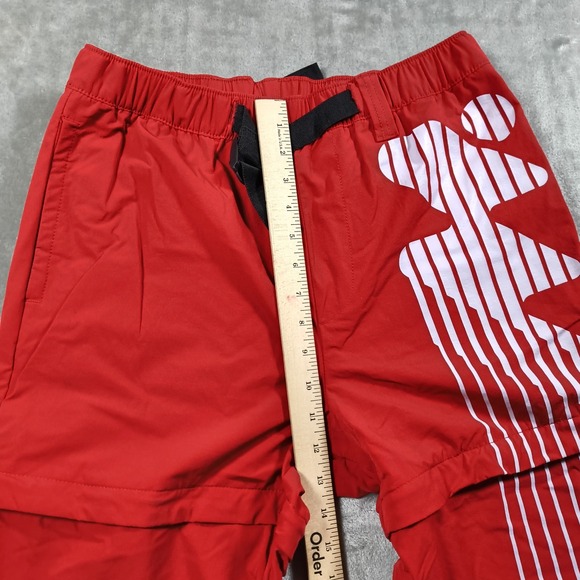Without Walls Wind Pants Mens Medium Red Convertible Zip Off Shorts Outdoor Hike - Picture 12 of 14